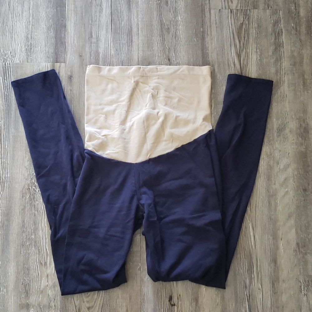 Navy blue maternity legging